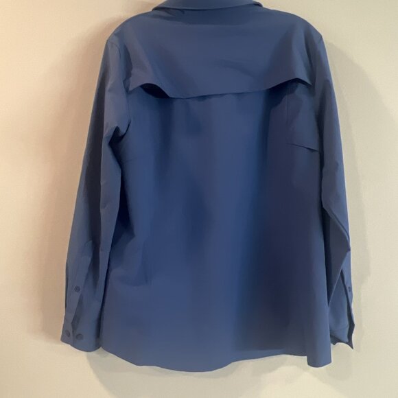 Cabelas Shirt Vented Blue GuideWear Long Sleeve Button Outdoors UPF 30 Large L - Picture 7 of 11